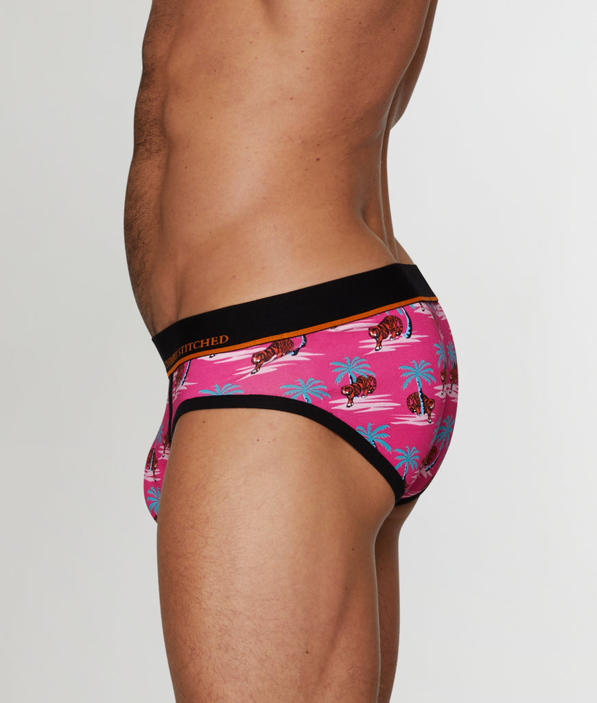 Unsimply Stitched Island Tiger Brief Unsimply Stitched Island Tiger Brief Pink-multi