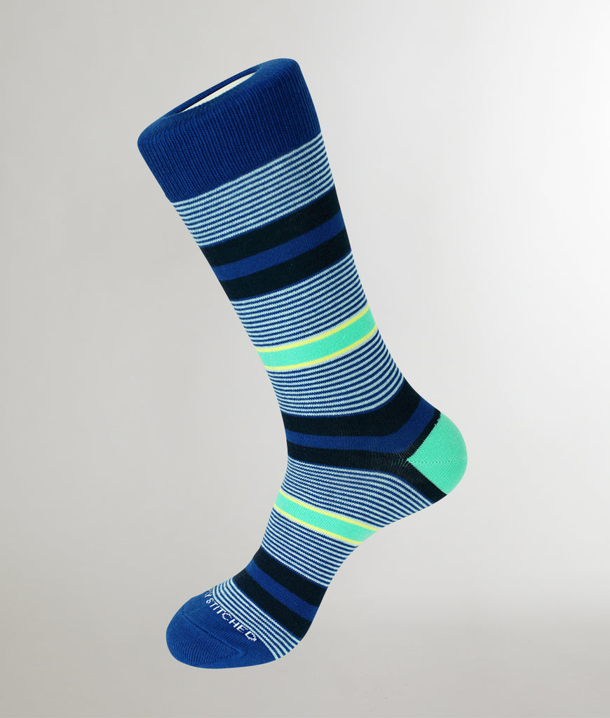 Unsimply Stitched Umpire Stripe Sock Unsimply Stitched Umpire Stripe Sock Blue-light-blue