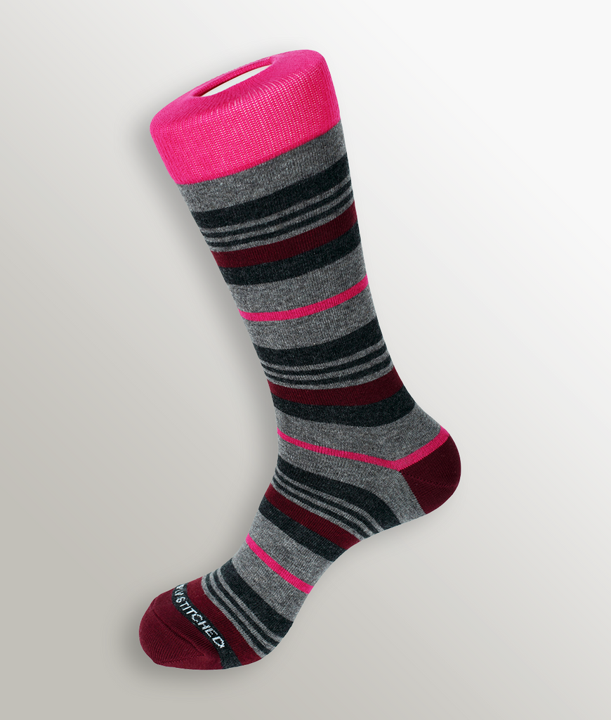 Unsimply Stitched Stripe Sock Unsimply Stitched Stripe Sock Pink