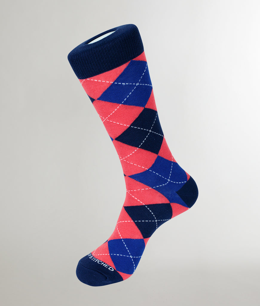 Unsimply Stitched Traditional Argyles Sock Unsimply Stitched Traditional Argyles Sock Blue-denim