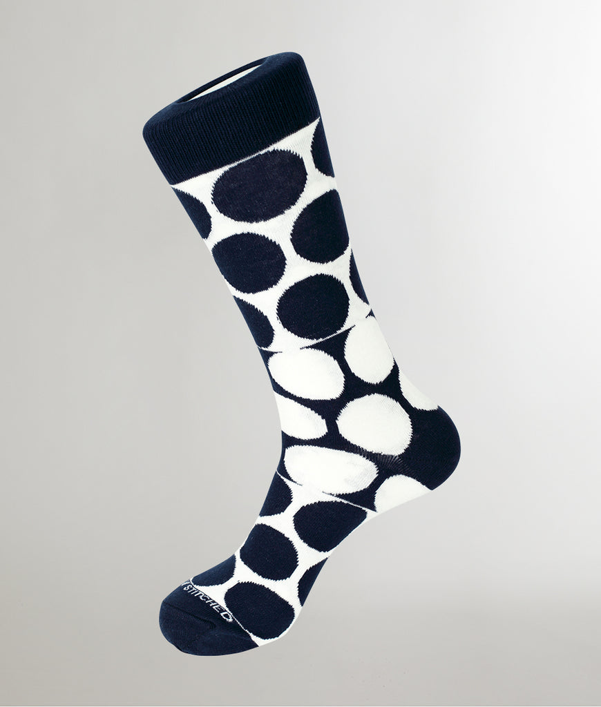 Unsimply Stitched Inverted Dot Sock Unsimply Stitched Inverted Dot Sock Blue-white