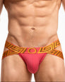 Rounderbum O My God Lift Jockstrap OMG Pink - men's push-up lifting jockstrap with open back, front view