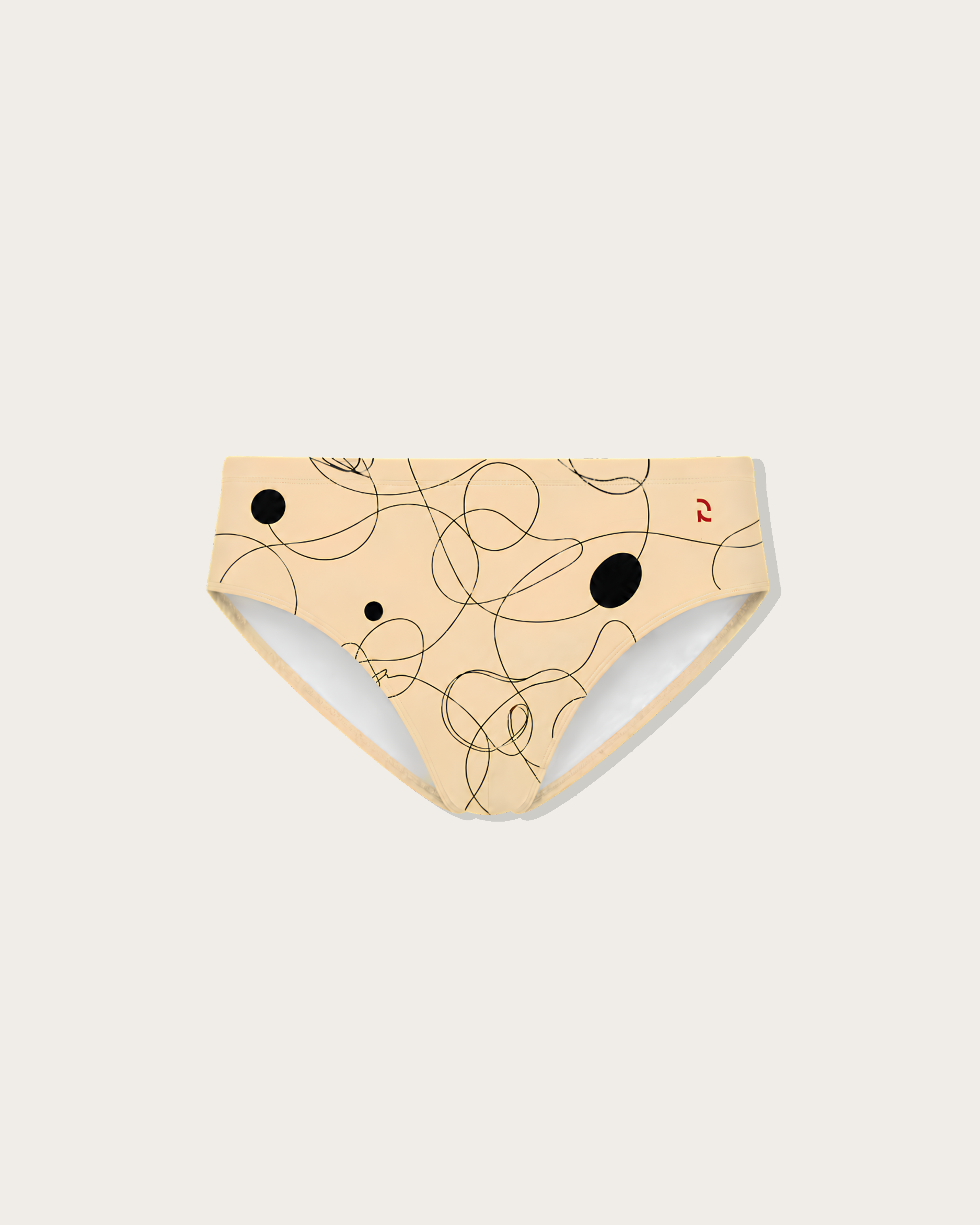 Reputation Sunga 02 Yellow Drawing — men's ultra-matte sunga brief flatlay