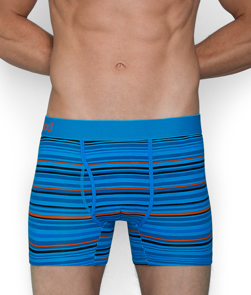 Wood Boxer Brief with Fly Midnight-stripe
