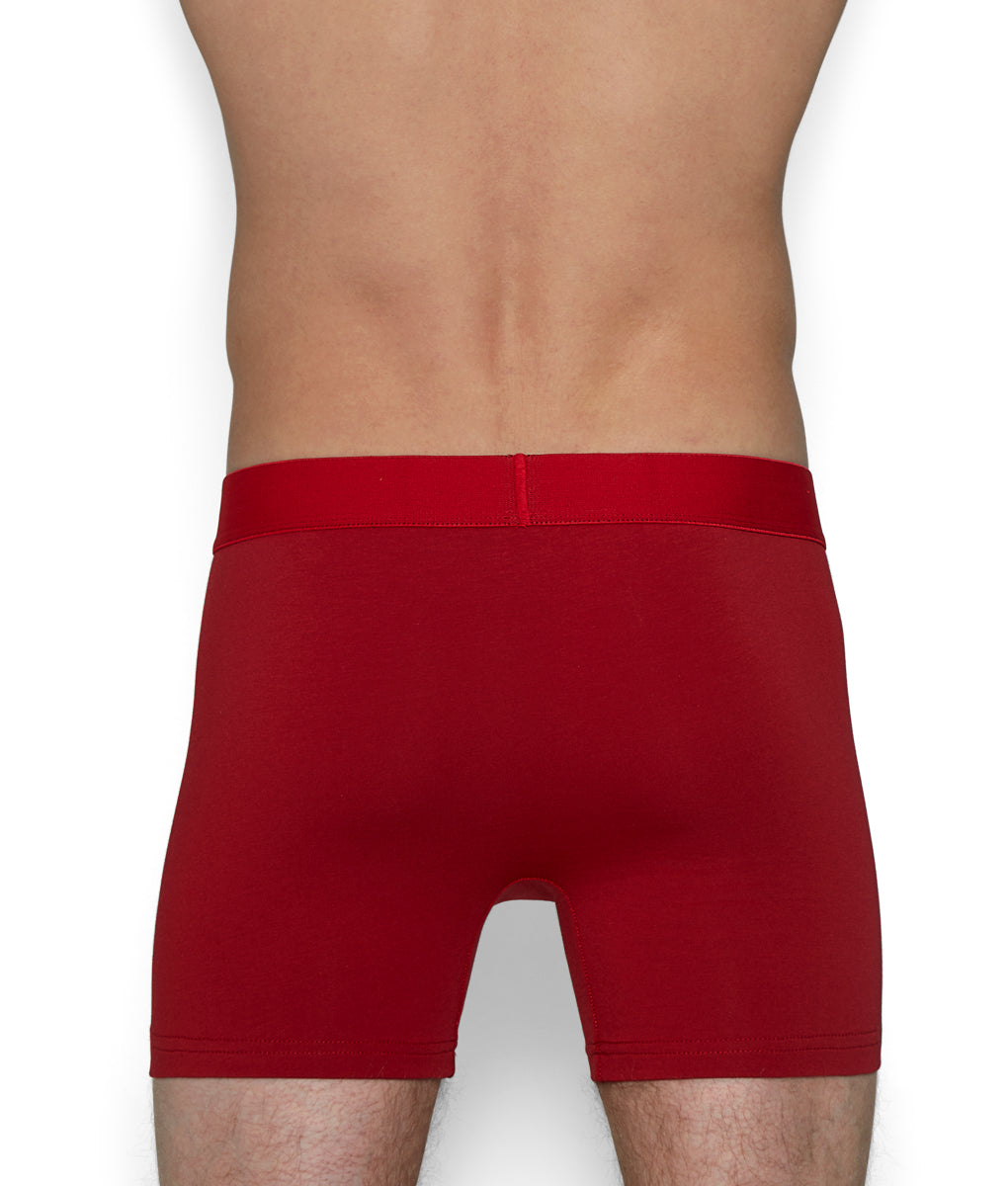 Wood Boxer Brief with Fly Crimson-red
