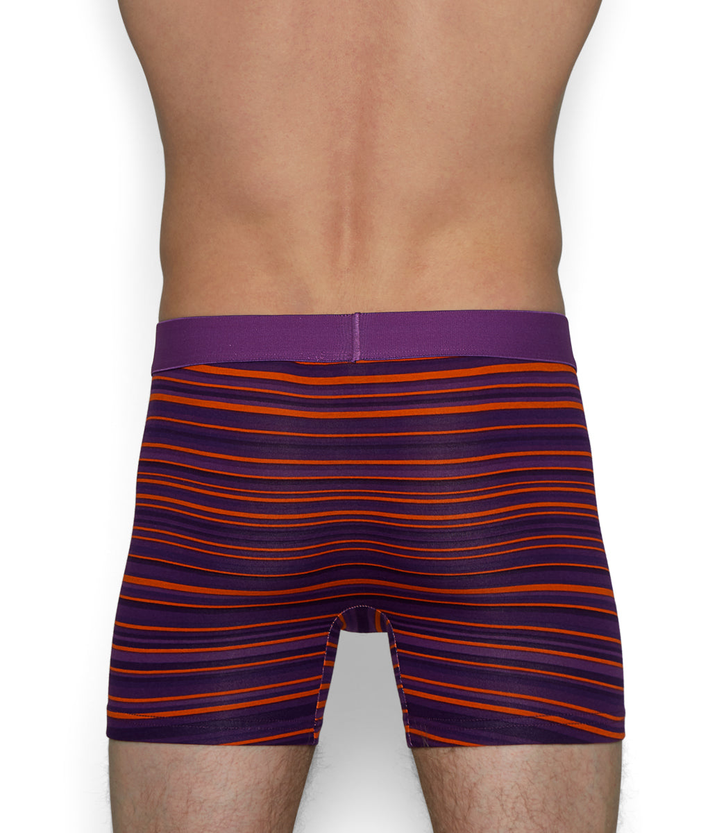 Wood Boxer Brief with Fly Purple-stripe