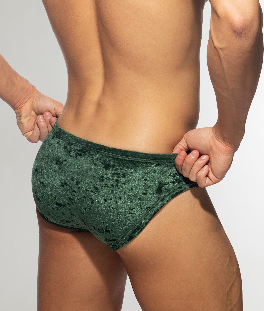 Addicted Velvet Shady Bikini Brief Green