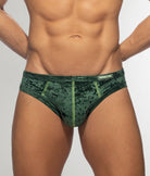 Addicted Velvet Shady Bikini Brief Green