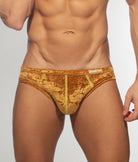 Addicted Velvet Shady Bikini Brief Mustard