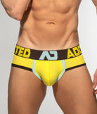 Addicted Naked Feeling Brief Yellow - men's brief with supportive pouch, front view