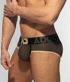 Addicted Naked Feeling Brief Khaki - men's brief with supportive pouch, side view