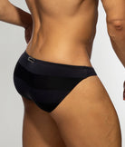Addicted Thick Stripes Bikini Brief Black