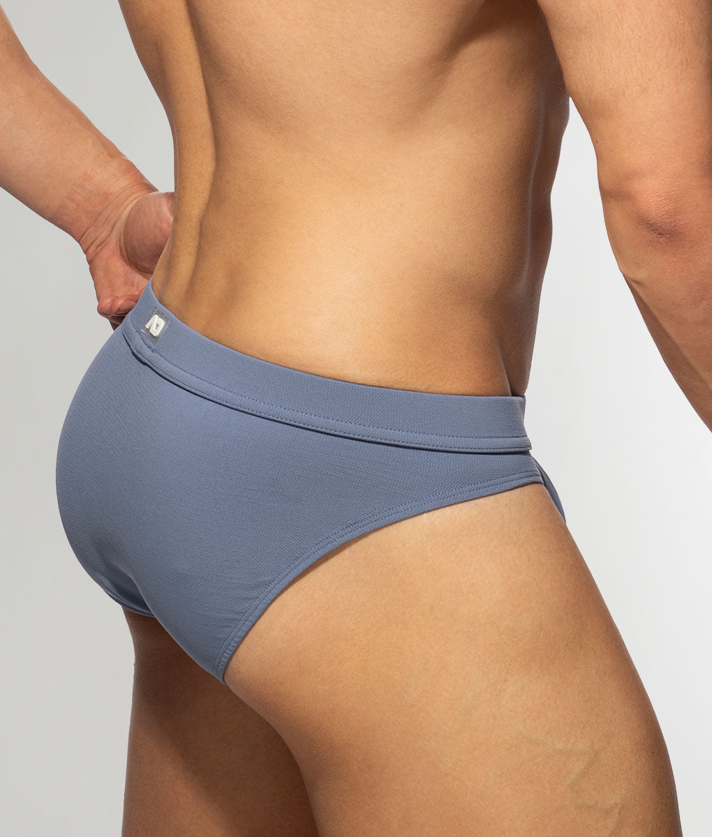 Addicted Worn Out Bikini Brief Blue-jeans