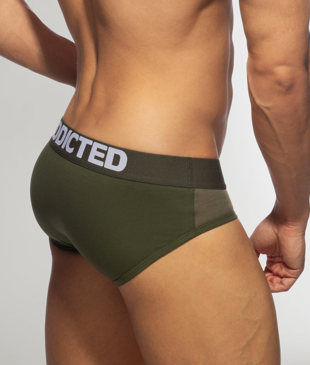 Addicted Flame Cotton Basic Brief Khaky