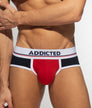 Addicted Velour Panel Brief Red