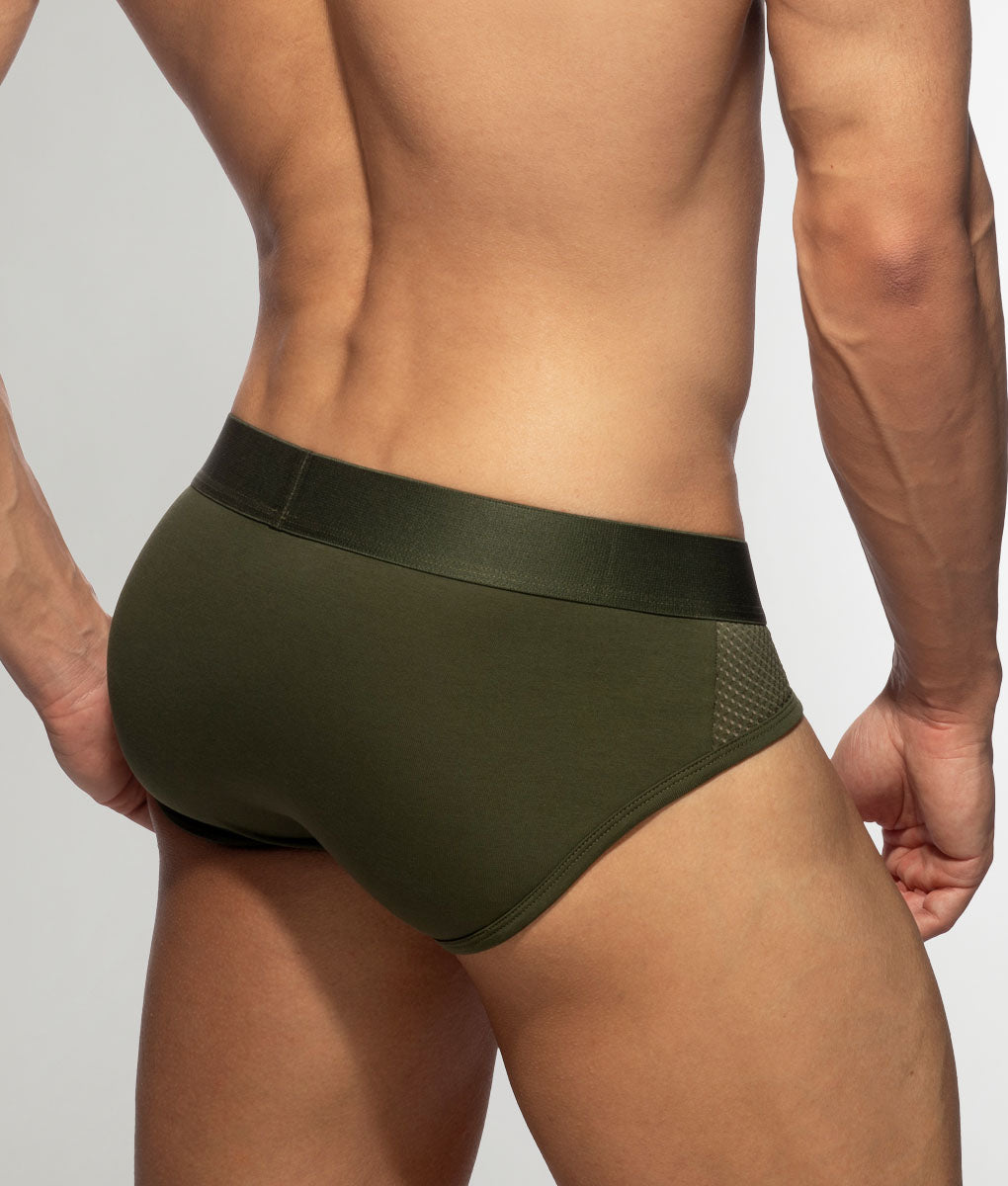 Addicted Army Mesh Brief Khaky