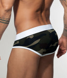 Addicted Camo Stripe Brief White