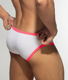 Addicted Snow White Neon Bikini Brief  Neon-pink