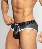 ES Collection Velvet Stripes Brief Black