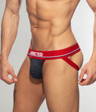 Addicted Mini Stripes Sailor Jockstrap Black