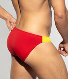 Addicted Flags Swim Brief Yellow