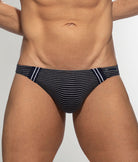 Addicted Sailor Mini Stripes Swim Brief Navy