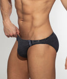 Addicted Sailor Mini Stripes Swim Brief Navy