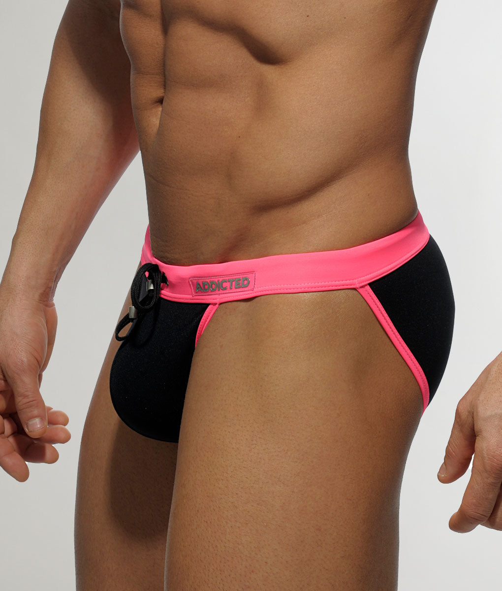 Addicted Sexy Low Rise Swim Brief Black