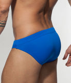 Addicted AD Swim Brief Royal Blue - men's swim brief with full coverage back design, back view