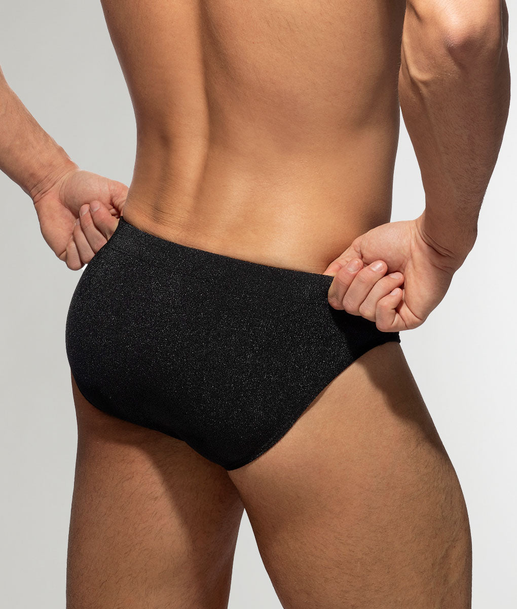 Addicted Pique Speedo Swim Brief Black