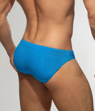 Addicted Pique Speedo Swim Brief Royal Blue - men's swim brief with full coverage back design, back view