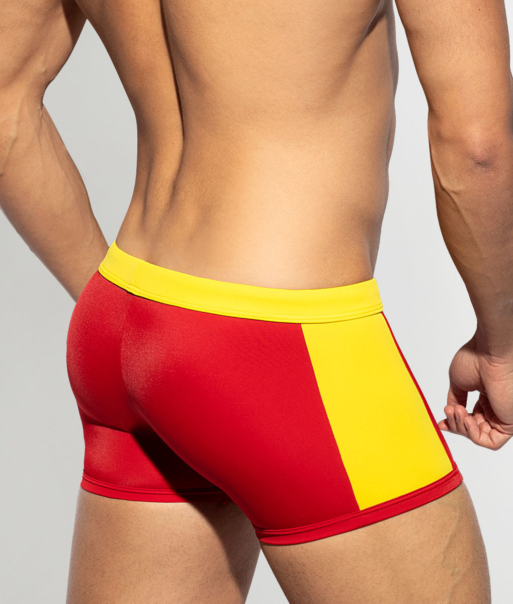 Addicted Flags Swim Trunk Yellow