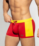 Addicted Flags Swim Trunk Yellow