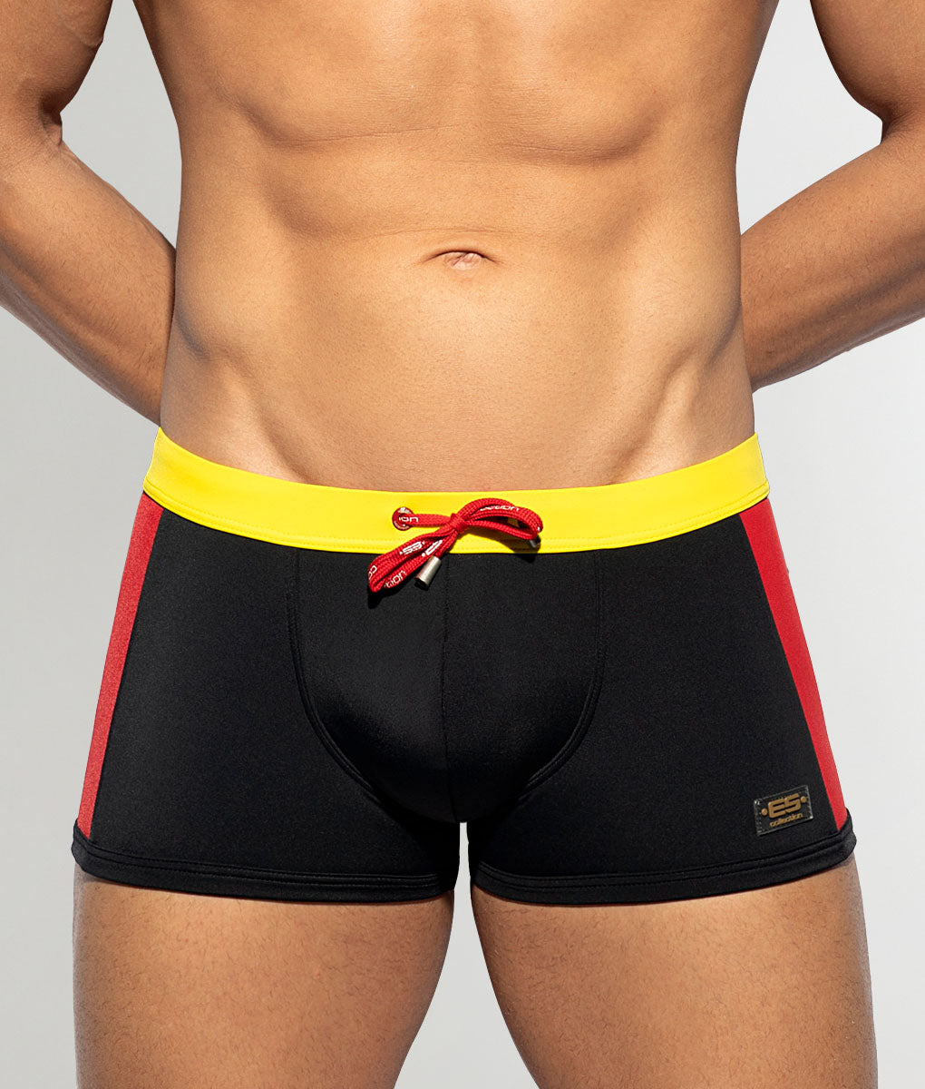 Addicted Flags Swim Trunk Black