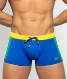 Addicted Flags Swim Trunk Royal-blue