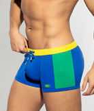 Addicted Flags Swim Trunk Royal-blue