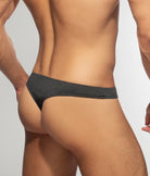Addicted Cotton Thong Charcoal
