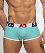 Addicted AD Pique Trunk Turquoise - men's trunk with supportive pouch, front view