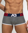 Addicted AD Pique Trunk Charcoal  - men's trunk with supportive pouch, front view