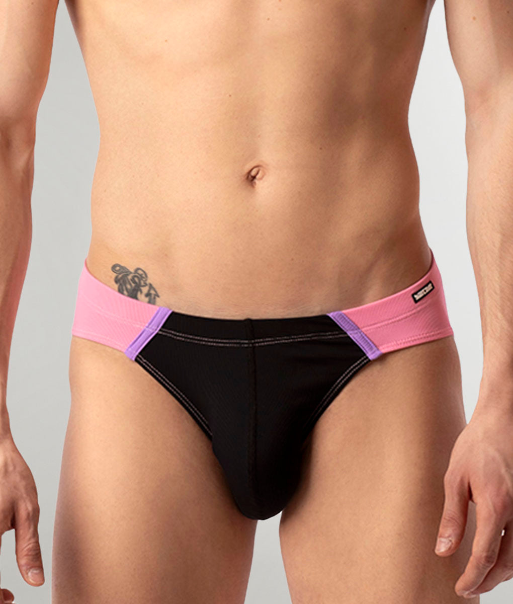 Barcode Berlin Avas Swim Brief Black-rose-lila