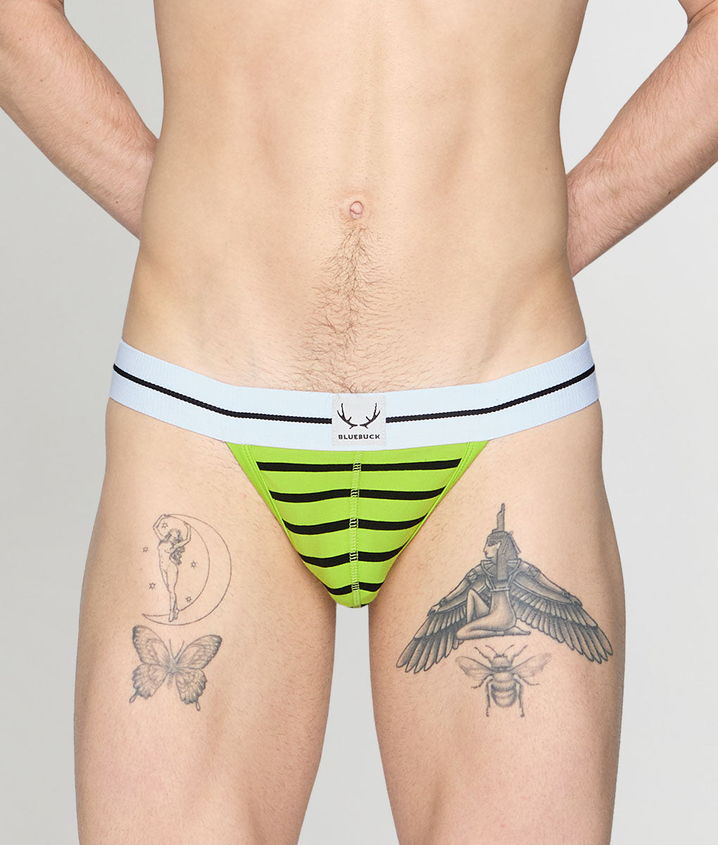 Bluebuck Nautical 25 Thong Lime-green-black