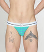Bluebuck Nautical 25 Thong Mint-leaf-blue-yonder-stripes