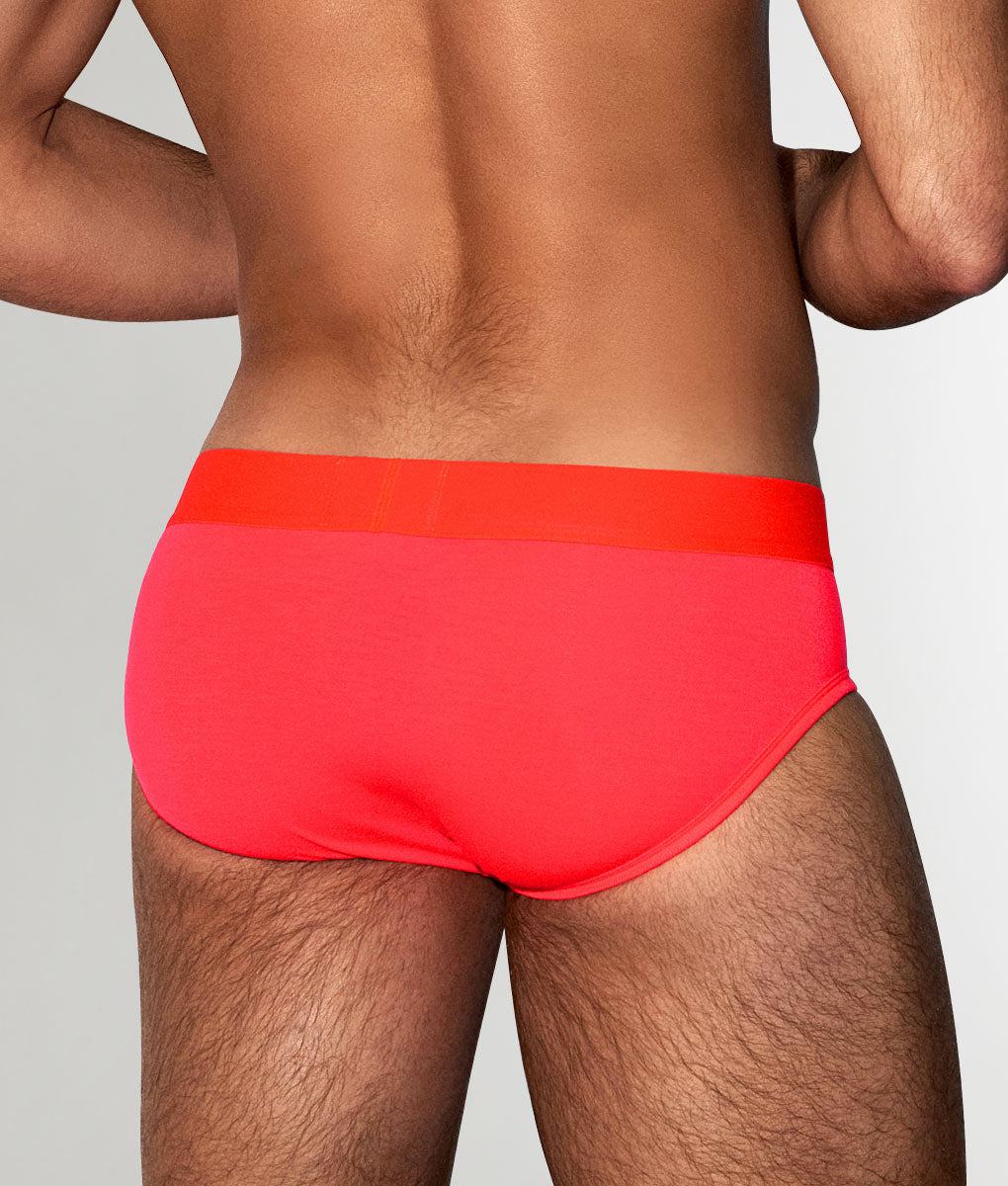 C-IN2 Super Bright Low Rise Neon Brief Neon-red
