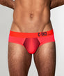 C-IN2 Super Bright Low Rise Neon Brief Neon-red