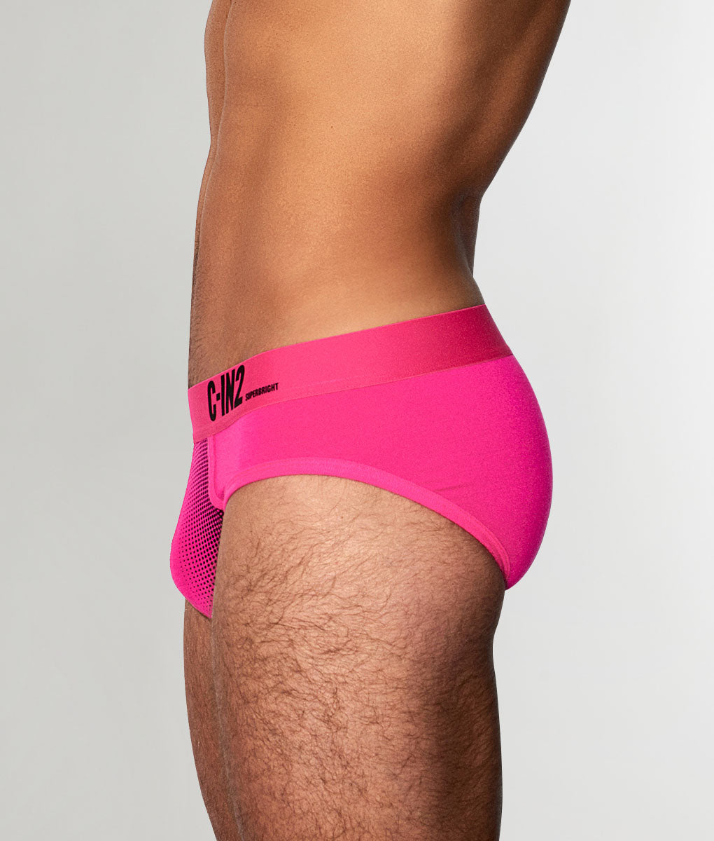 C-IN2 Super Bright Low Rise Neon Brief Neon-pink