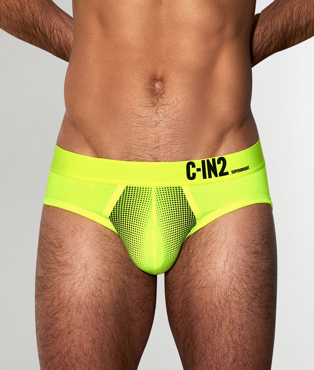 C-IN2 Super Bright Low Rise Neon Brief Neon-yellow