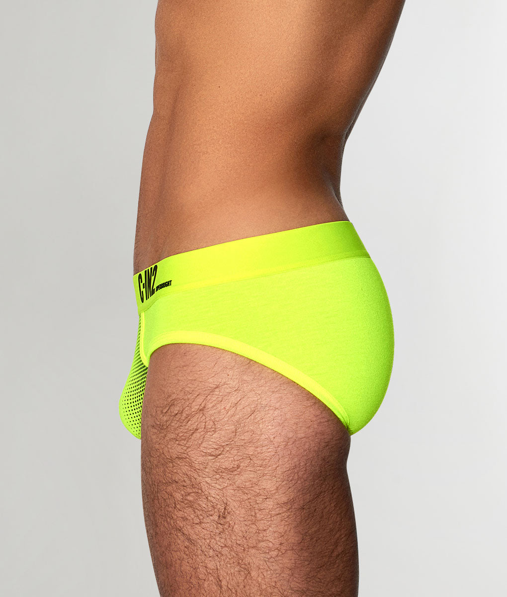C-IN2 Super Bright Low Rise Neon Brief Neon-yellow