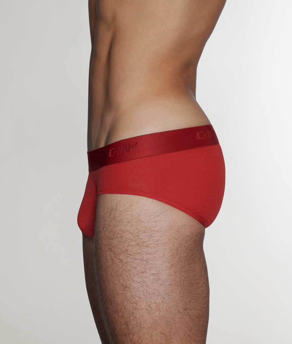 C-IN2 Active Low Rise Brief Rocco-red