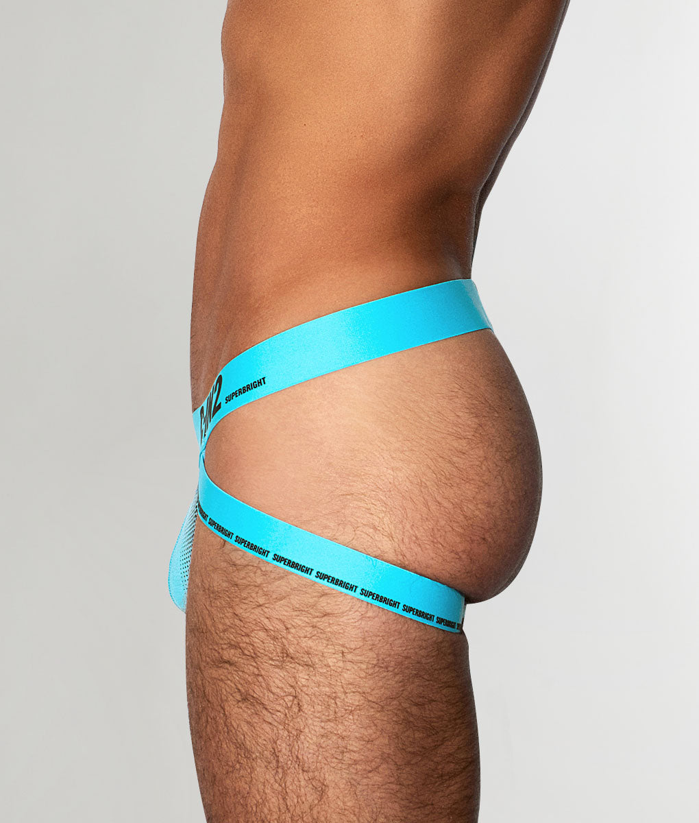 C-IN2 Super Bright Neon Jockstrap Neon-blue