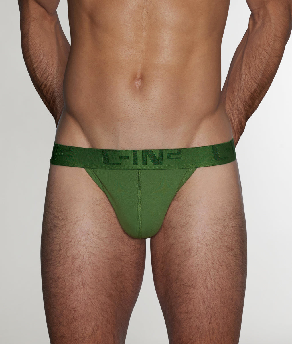 C-IN2 Core Low Rise Thong Grayson-green
